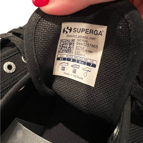 NWT Superga Women’s 2790 Black Fashion Sneakers in size 9.5 - Picture 8 of 8